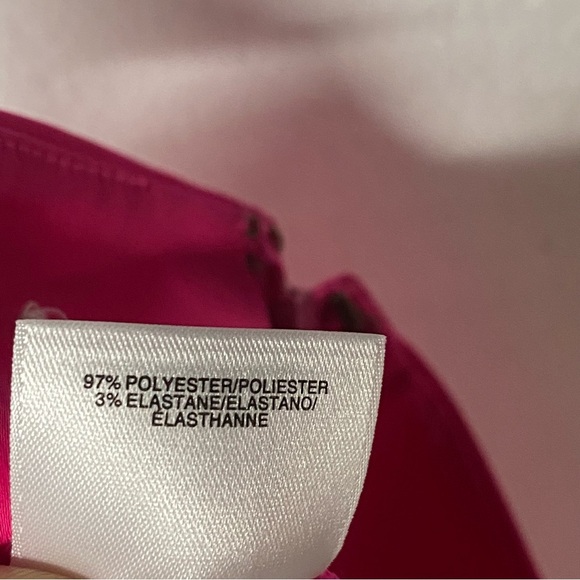 Anne Klein Dress Pants 10 Pink Wide Leg Stain Careerwear Business Barbiecore - Picture 11 of 11